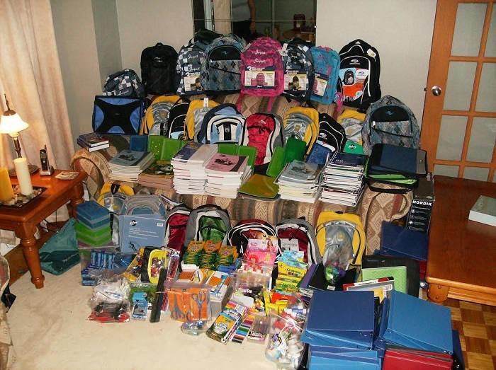 school bags in progress